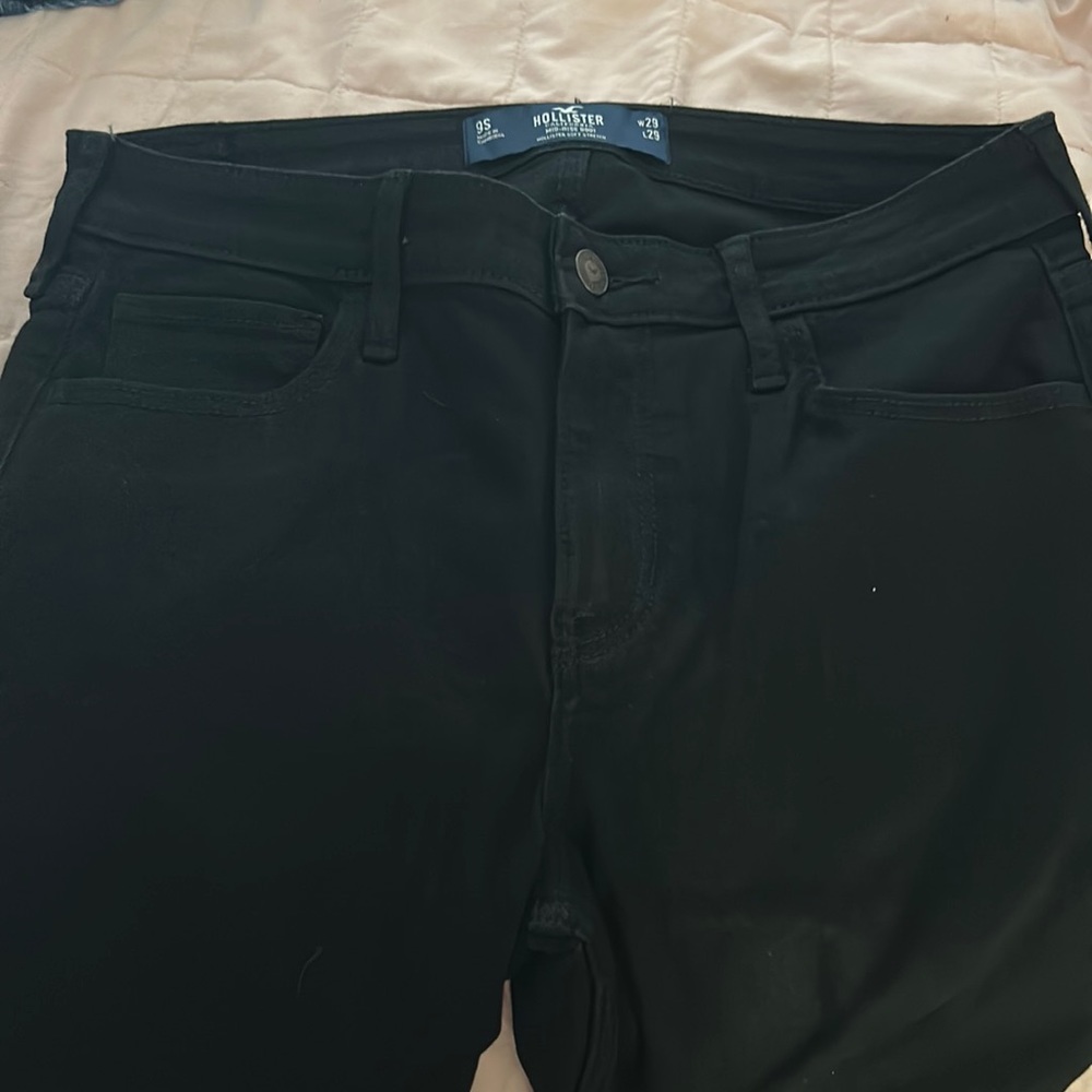 Holister all black bootcut jeans